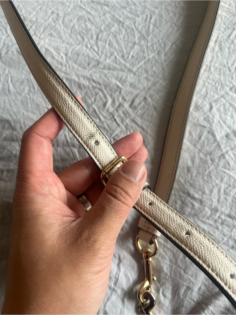 Coach Cream Leather Replacement Strap - Picture 5 of 11